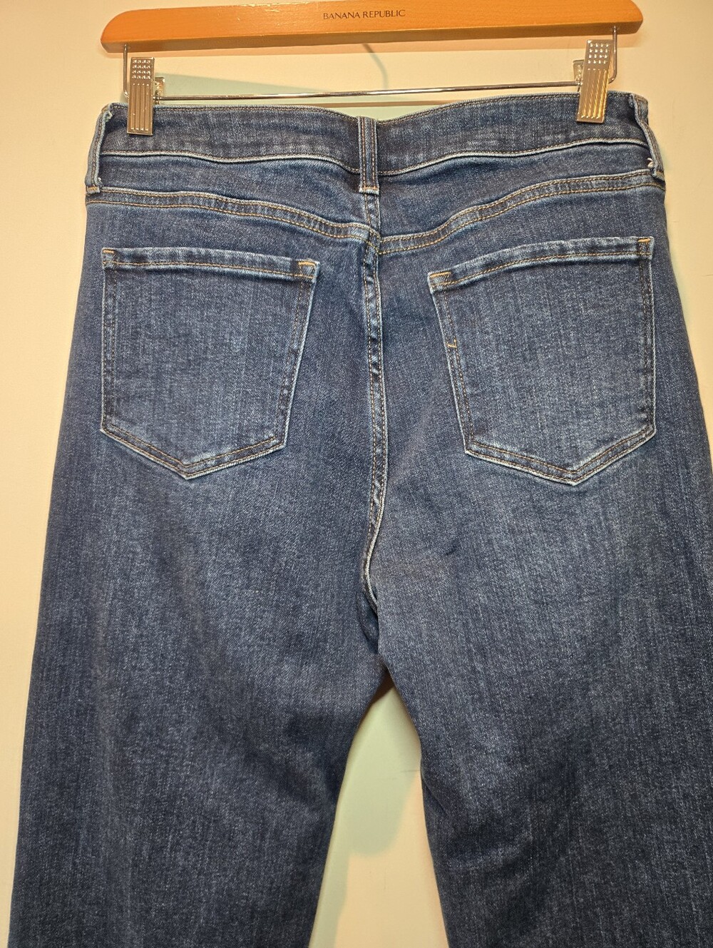 Quince Jeans Women's 30 High Rise Straight Leg Dark Wash Organic Cotton - Picture 5 of 9